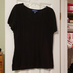 Short sleeve cable knit top